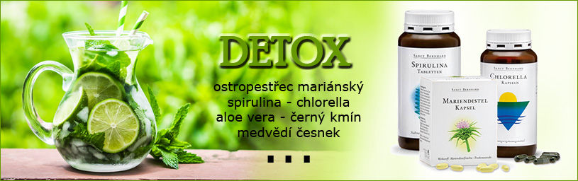Detoxikace - vyzkoušejte kvalitní doplňky stravy Mladý ječmen, Chlorellu, Spirulinu...,