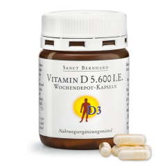 Vitamín D týdenní dávka 5 600 IU 26 kapslí