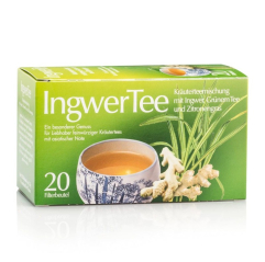 Bylinný čaj se zázvorem 20 sáčků/2 g (40 g) - pikantní chuť zdravého zázvoru. Podpora trávení, imunita, silný antioxidant.