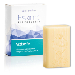 ESKIMO mýdlo pro časté mytí 100 g - mýdlo je velmi oblíbené u zdravotníků. Obsahuje jojobový olej, mýdlo parfemace a barviv.