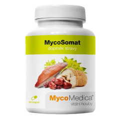 MycoMedica MycoSomat 500 mg 90 kapslí - směs vitálních hub reishi a hericium a čínských bylinek