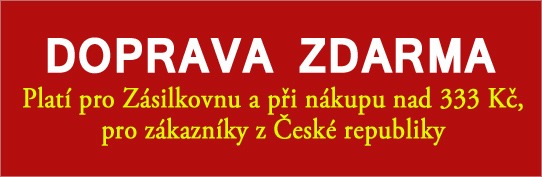 Doprava zdarma pro zákazníky z České republiky. Zásilkovna / nad 333 Kč